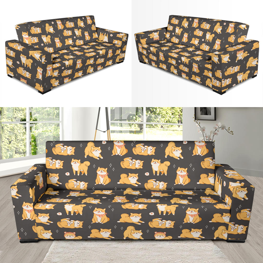 Shiba Inu Print Design LKS309 Sofa Slipcover