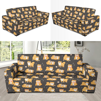 Shiba Inu Print Design LKS309 Sofa Slipcover