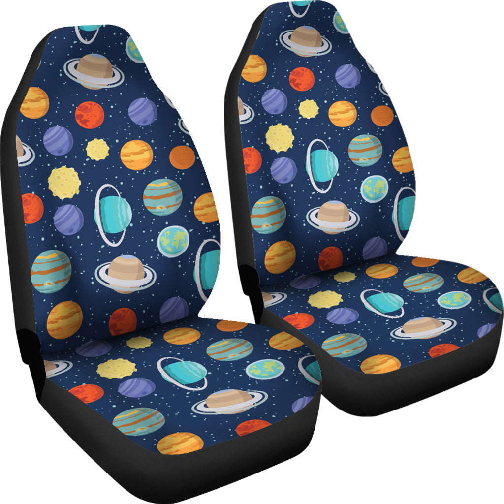 Planet With Star Print Design LKS303 Car Seat Covers