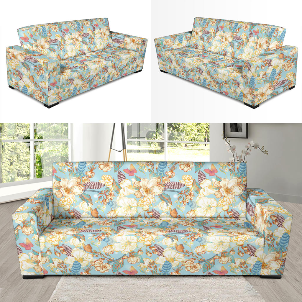 Summer Floral Print Design LKS302 Sofa Slipcover