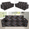 Dachshund Pattern Print Design 04 Sofa Slipcover