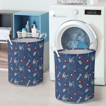 Equestrian Equipment Background Laundry Basket