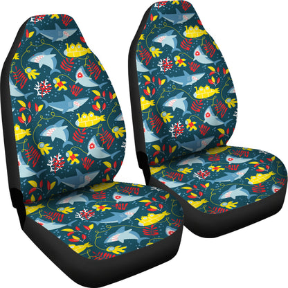 Scuba With Sharks Print Design LKS303 Car Seat Covers