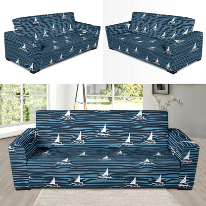 Sailboat Print Design LKS303 Sofa Slipcover