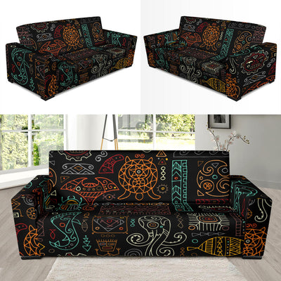 Polynesian Pattern Print Design A04 Sofa Slipcover