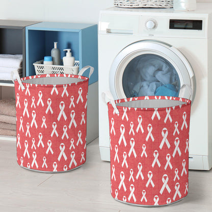 Autism Awareness Ribbon Design Print Laundry Basket