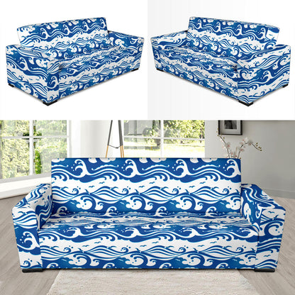 Wave Print Design LKS303 Sofa Slipcover