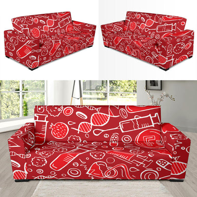 Phlebotomist Pattern Print Design A02 Sofa Slipcover