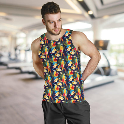 Parrot Themed Design Men Tank Top