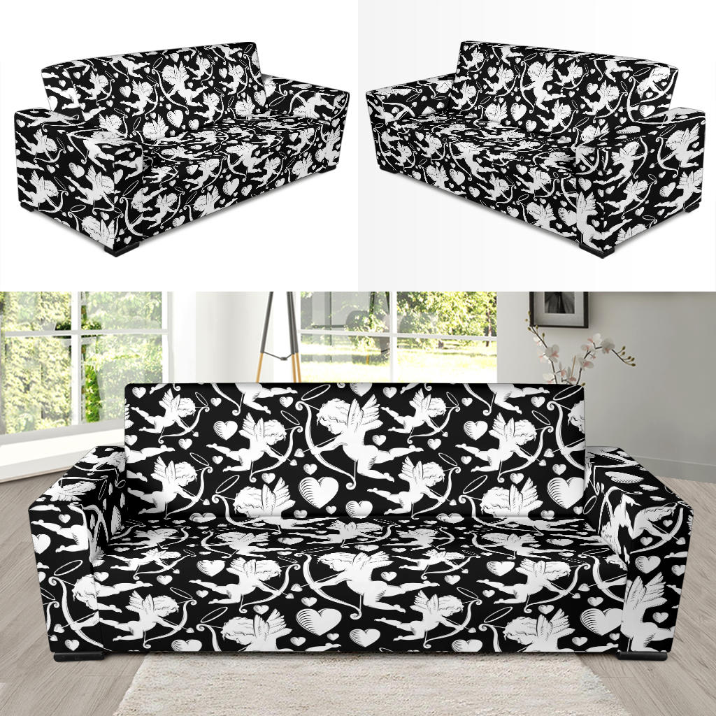 Cupid Pattern Print Design 04 Sofa Slipcover