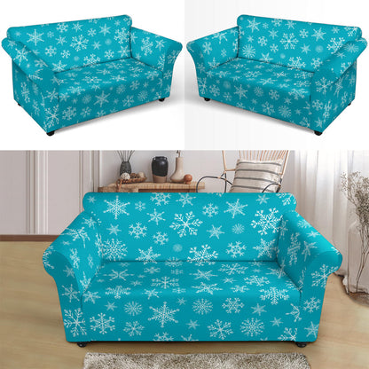 Snowflake Print Design LKS304 Loveseat Couch Slipcover