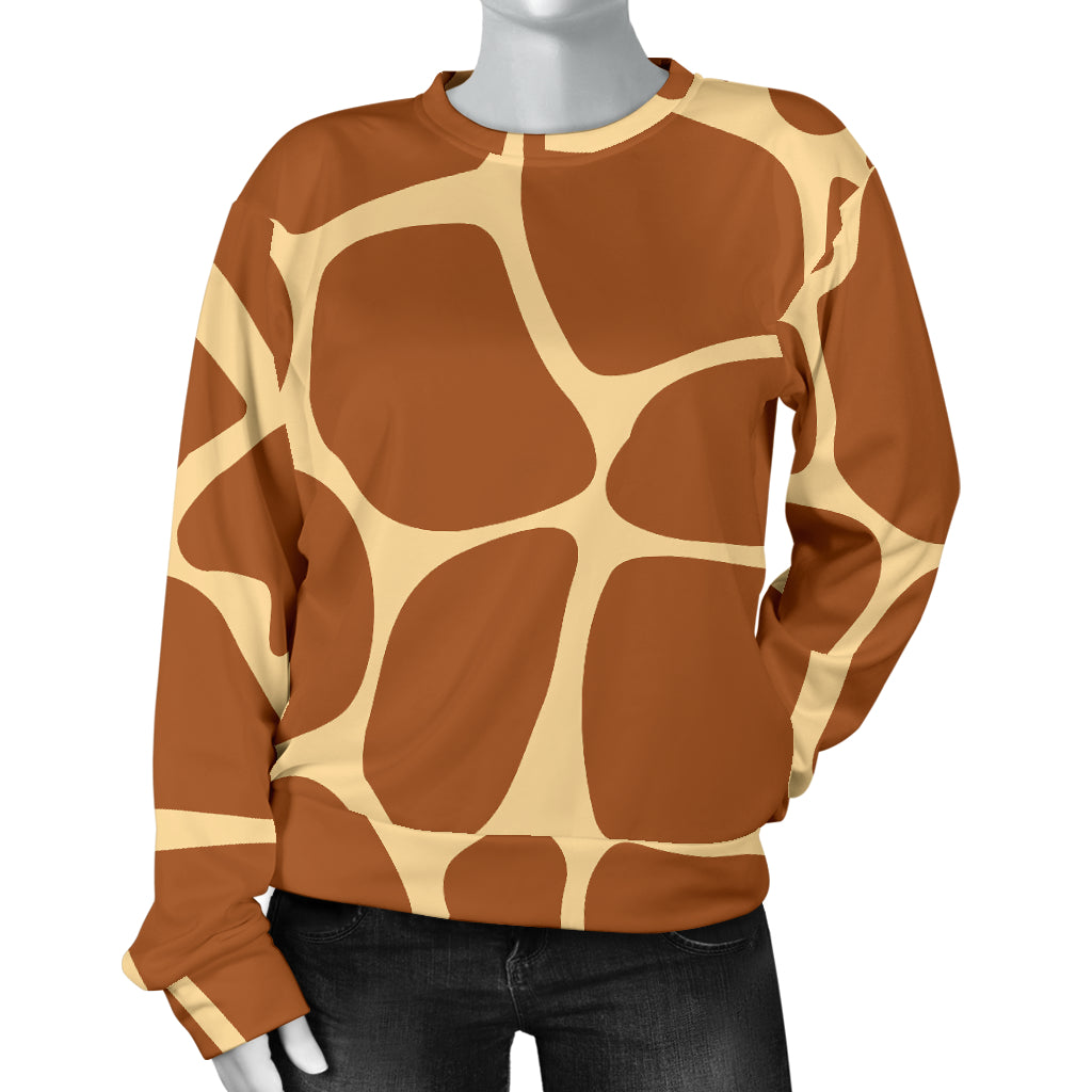 Giraffe Texture Print Women Long Sleeve Sweatshirt