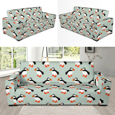 Puffin Pattern Print Design A03 Sofa Slipcover