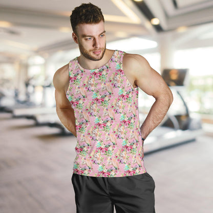 Unicorn Princess with Rose Men Tank Top
