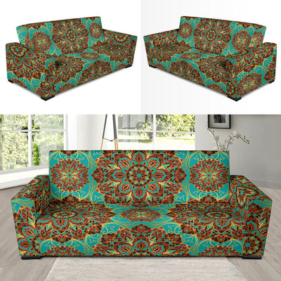 Medallion Pattern Print Design 02 Sofa Slipcover