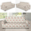 Bowling Pin Pattern Print Design 01 Sofa Slipcover