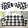 Buffalo check Black white Pattern Print Design 04 Sofa Slipcover