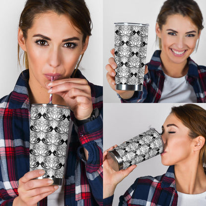 Lotus Mandala Print Pattern Tumbler