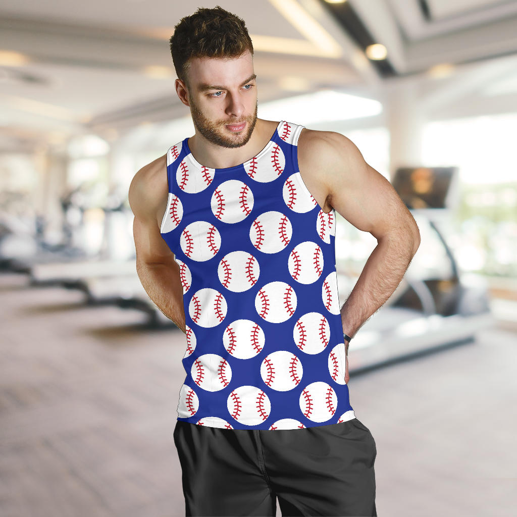 Baseball Blue Background Men Tank Top