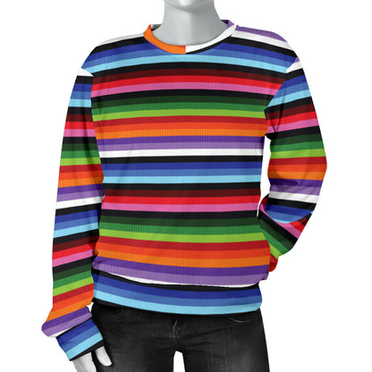 Serape Design Women Long Sleeve Sweatshirt