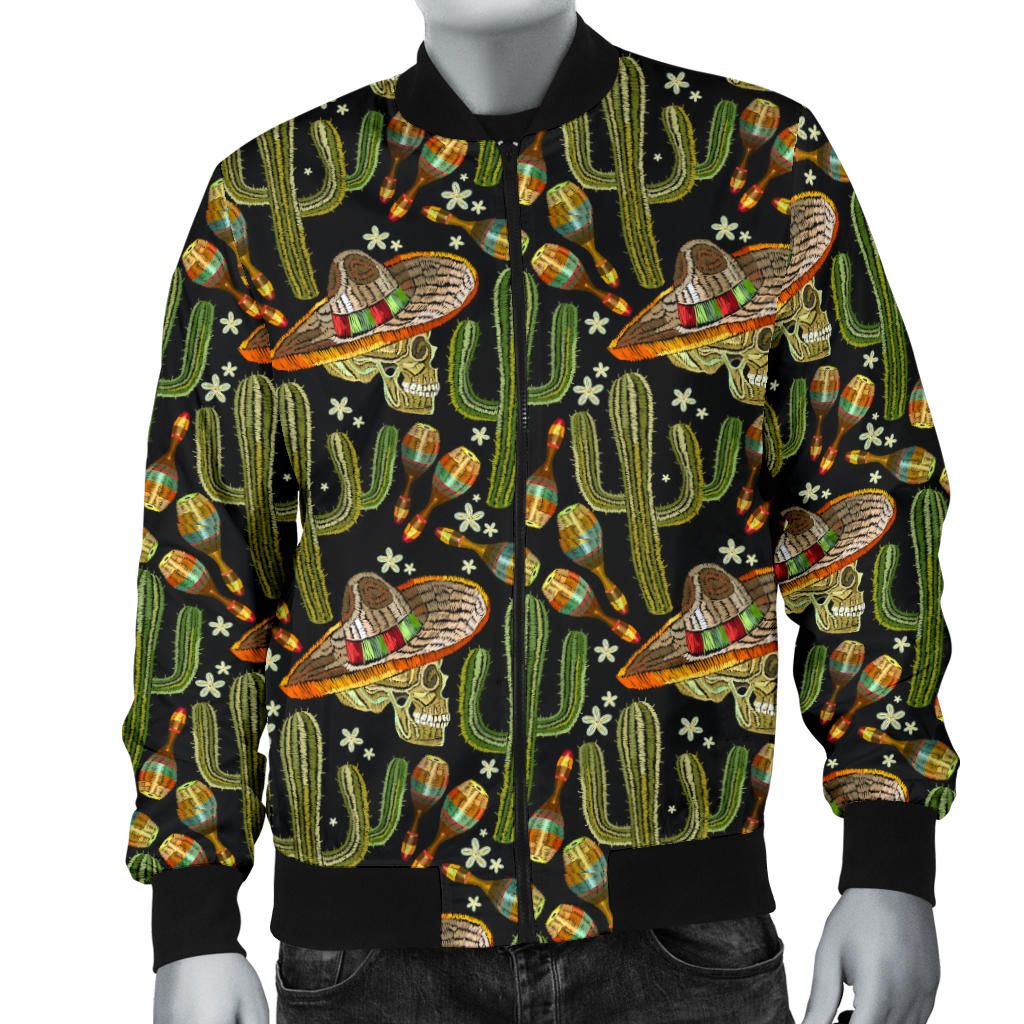 Western Style Print Men Bomber Jacket
