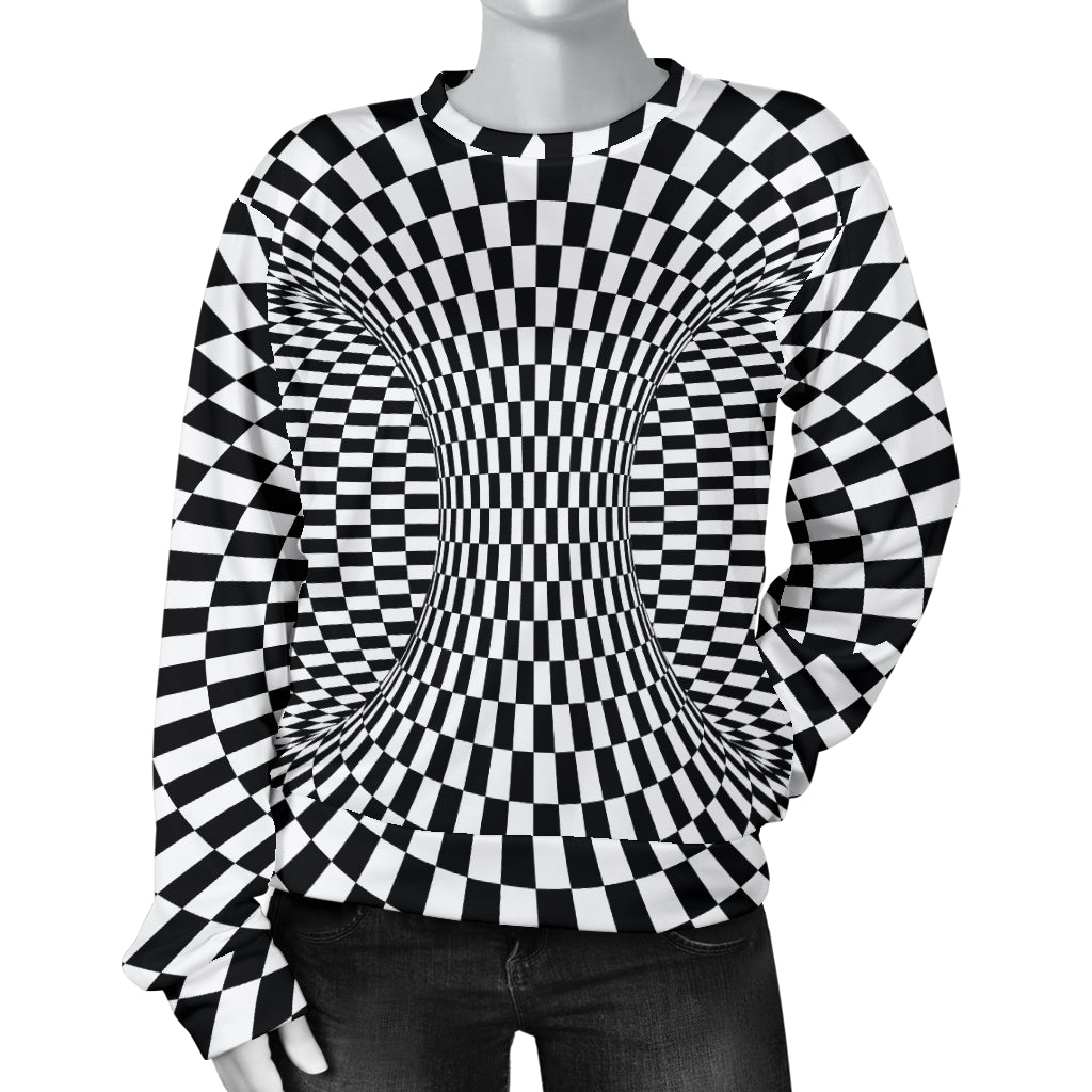 Optical illusion Projection Torus Women Long Sleeve Sweatshirt
