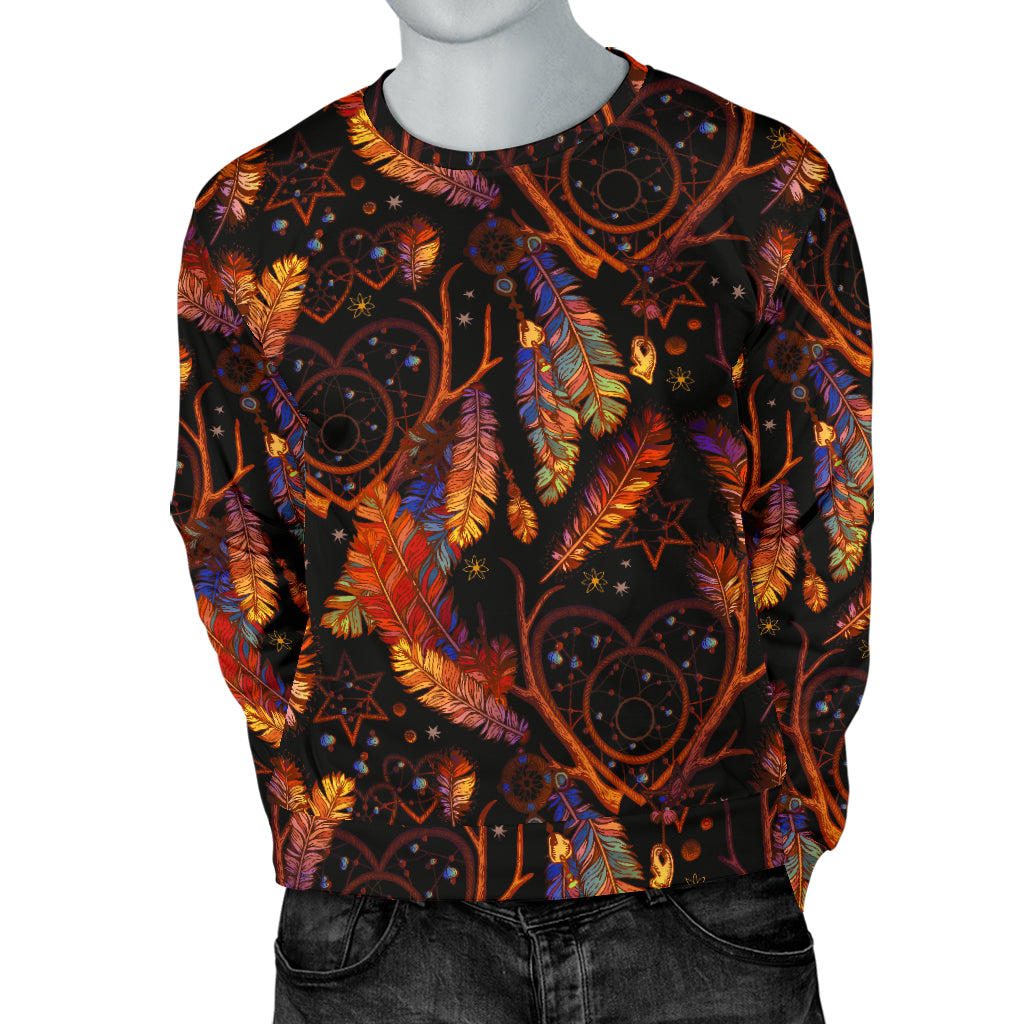 Dream Catcher Native American Design Men Long Sleeve Sweatshirt