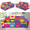 Pop Art Heart Pattern Print Design A01 Sofa Slipcover