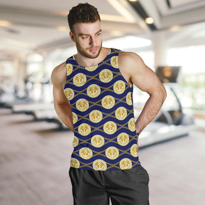 Anchor Luxury Pattern Men Tank Top