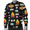 Camping Campfire Marshmallows Men Bomber Jacket