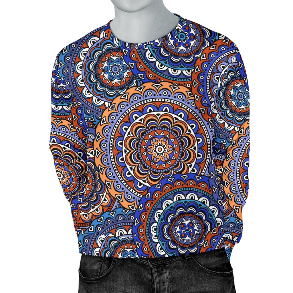 Mandala Boho Chic Design Print Men Long Sleeve Sweatshirt