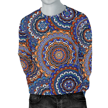 Mandala Boho Chic Design Print Men Long Sleeve Sweatshirt