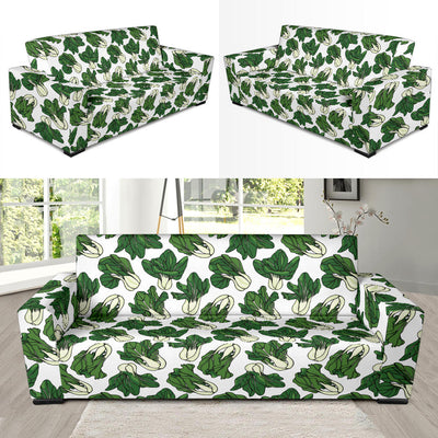 Bok Choy Pattern Print Design 02 Sofa Slipcover