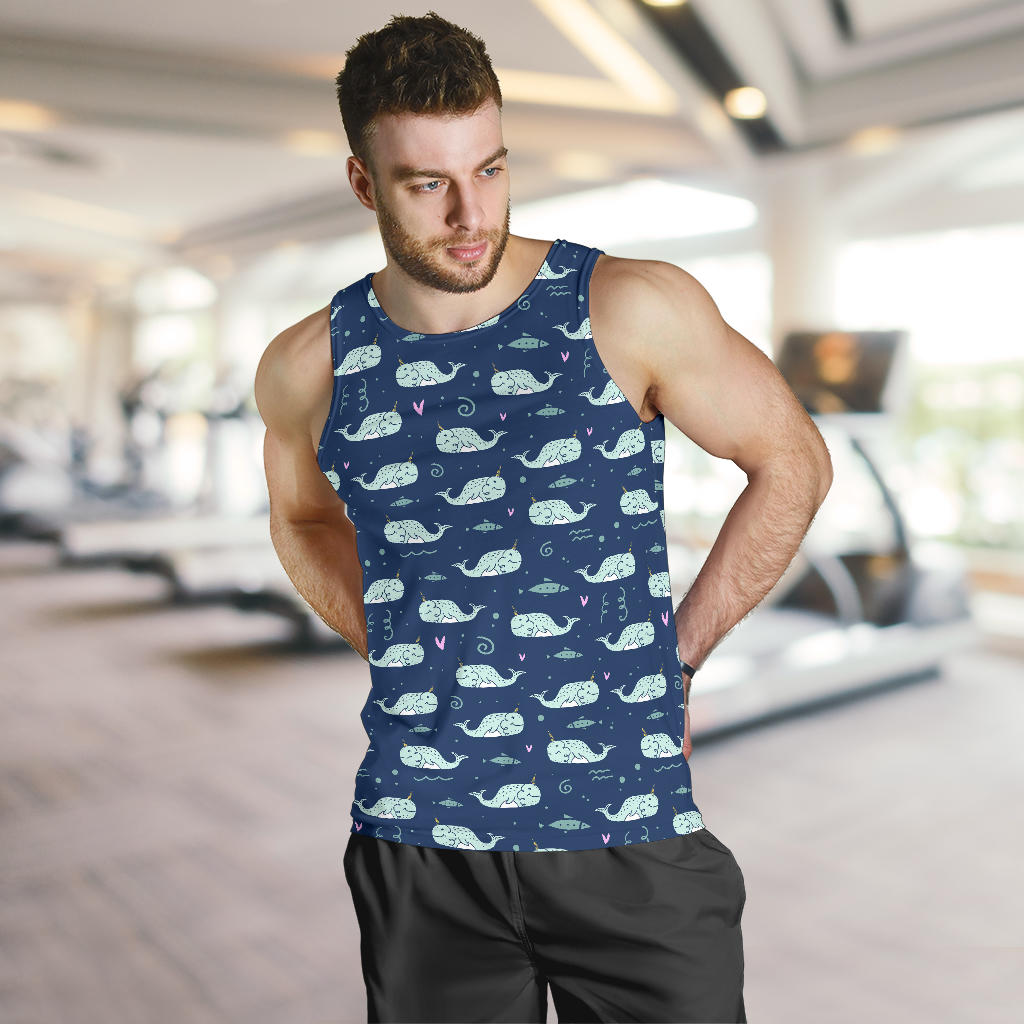 Narwhal Design Print Men Tank Top