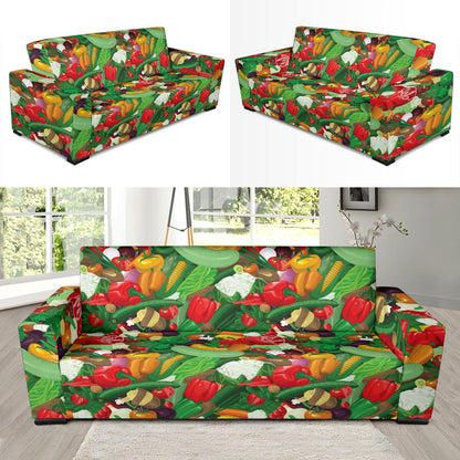 Salad Mix Vegetableprint Design LKS301 Sofa Slipcover