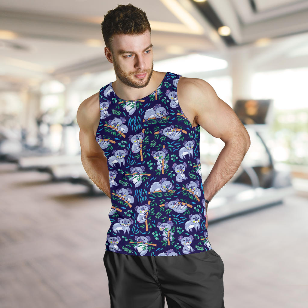 Koala Themed Design Print Men Tank Top