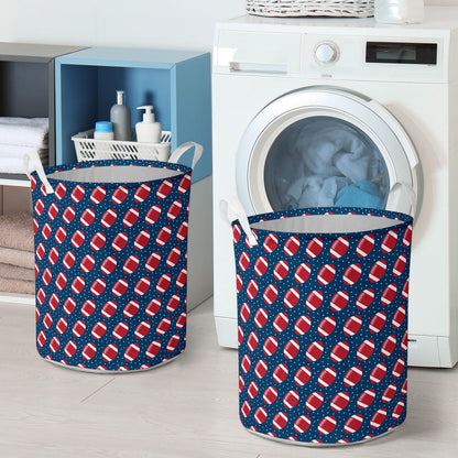 American Football Star Design Pattern Laundry Basket