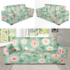 Lisianthus Pattern Print Design 01 Sofa Slipcover