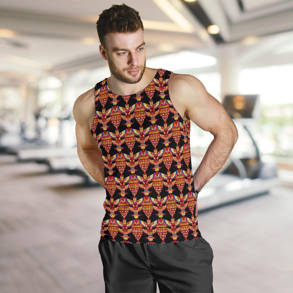 Totem Pole Print Men Tank Top
