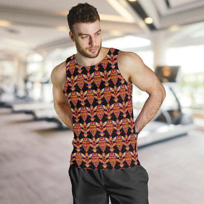 Totem Pole Print Men Tank Top
