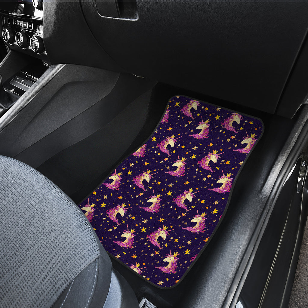 Unicorn Princess Star Sparkle Car Floor Mats Front Back