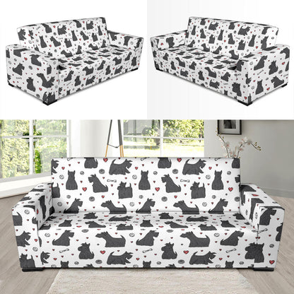Scottish Terriers Print Design LKS3015 Sofa Slipcover