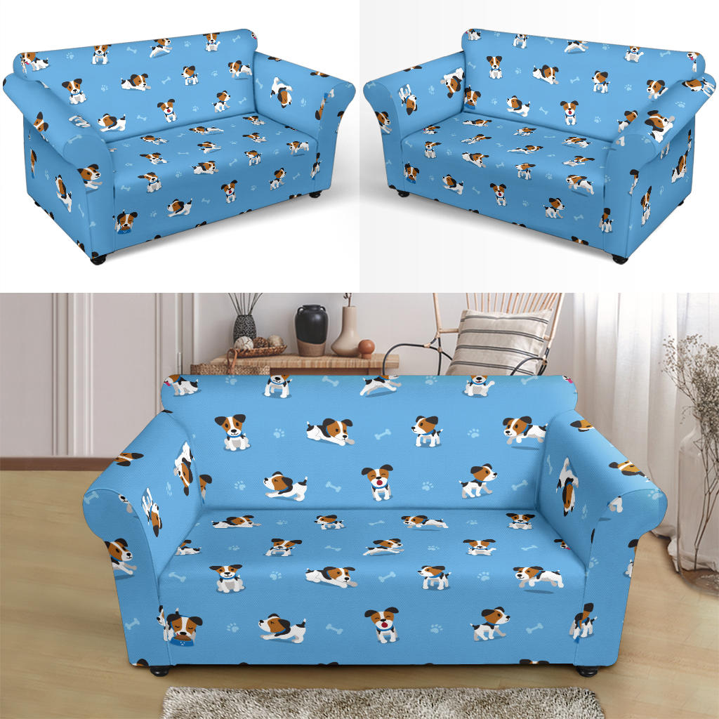 Russell Terriers Print Design LKS3010 Loveseat Couch Slipcover