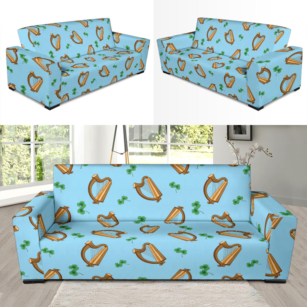 Harp Pattern Print Design 01 Sofa Slipcover