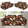 Mushroom Pattern Print Design A05 Sofa Slipcover