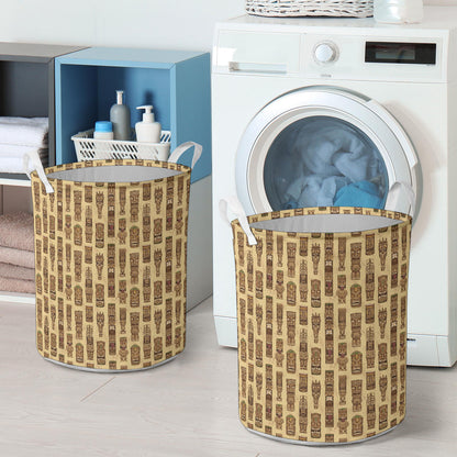 Totem Tiki Style Themed Design Laundry Basket
