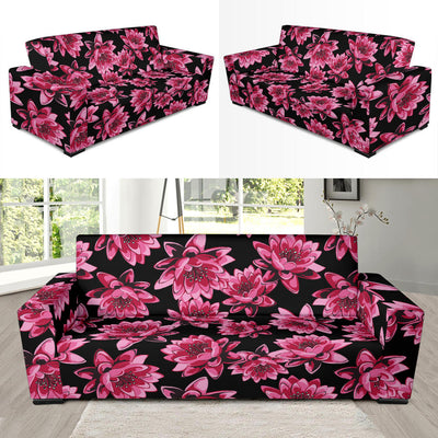 Lotus Pattern Print Design 03 Sofa Slipcover