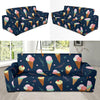 Ice Cream Pattern Print Design 04 Sofa Slipcover