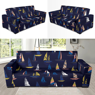 Sailing Ships Pattern Print Design A03 Sofa Slipcover