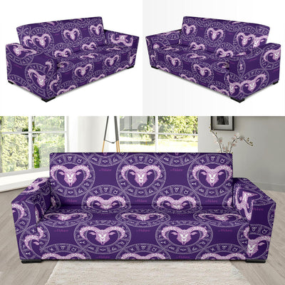 Aries Zodiac Pattern Print Design 02 Sofa Slipcover